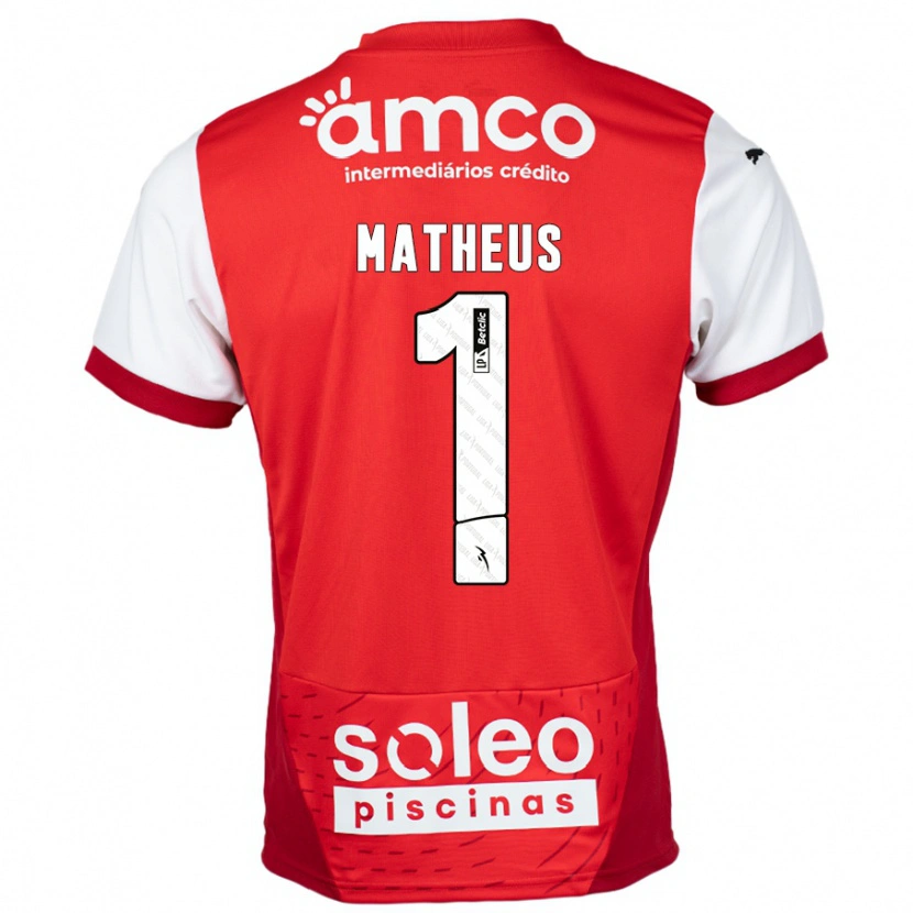 Danxen Niño Camiseta Matheus #1 Rojo Blanco 1ª Equipación 2024/25 La Camisa