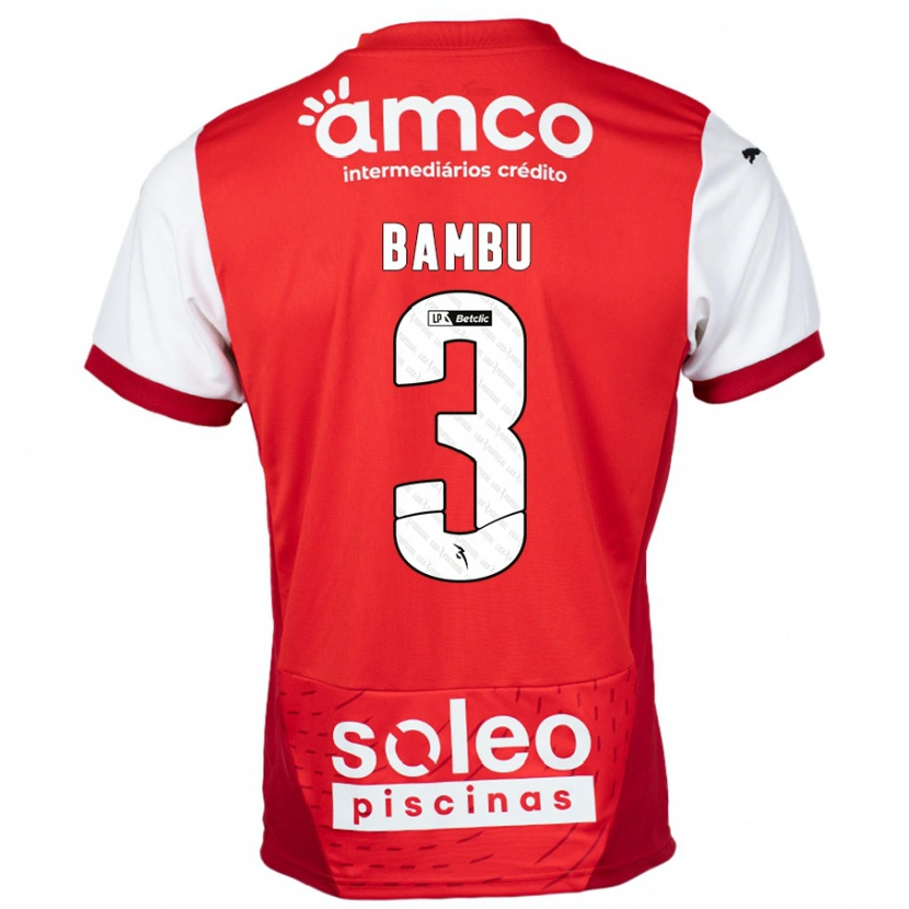 Danxen Niño Camiseta Robson Bambu #3 Rojo Blanco 1ª Equipación 2024/25 La Camisa