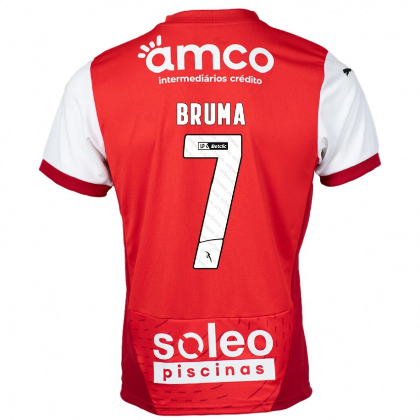 Danxen Niño Camiseta Bruma #7 Rojo Blanco 1ª Equipación 2024/25 La Camisa