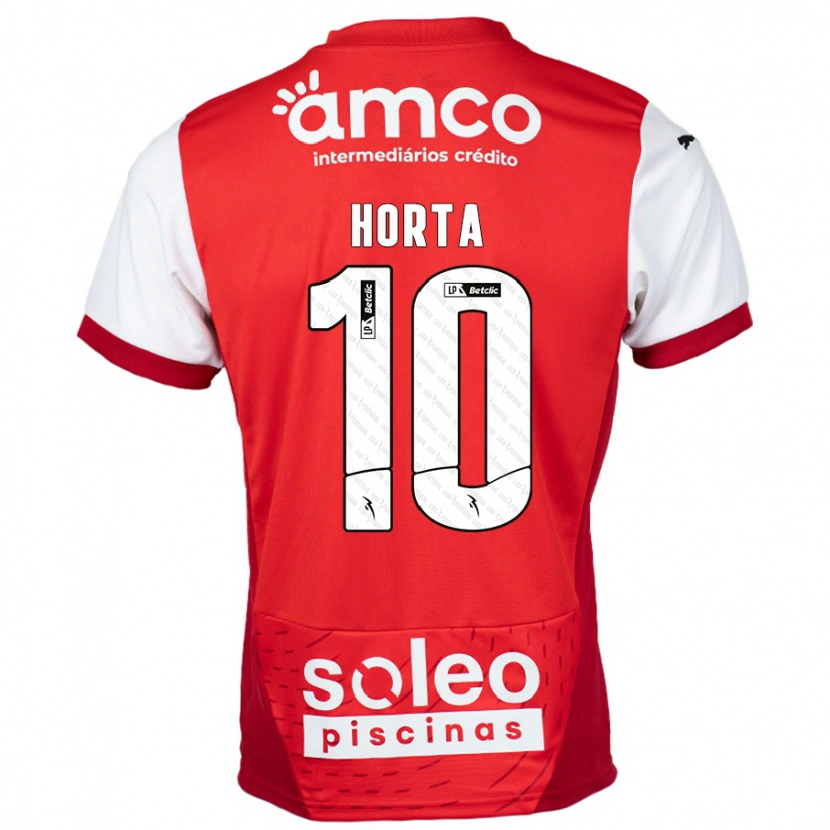 Danxen Niño Camiseta André Horta #10 Rojo Blanco 1ª Equipación 2024/25 La Camisa