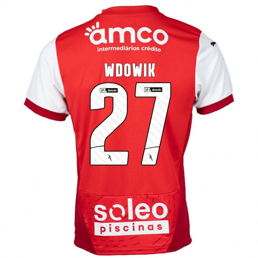 Danxen Niño Camiseta Bartlomiej Wdowik #27 Rojo Blanco 1ª Equipación 2024/25 La Camisa