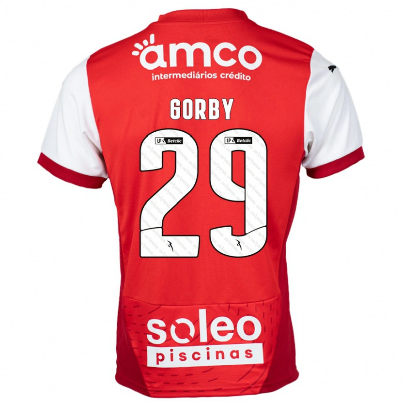 Danxen Niño Camiseta Gorby #29 Rojo Blanco 1ª Equipación 2024/25 La Camisa