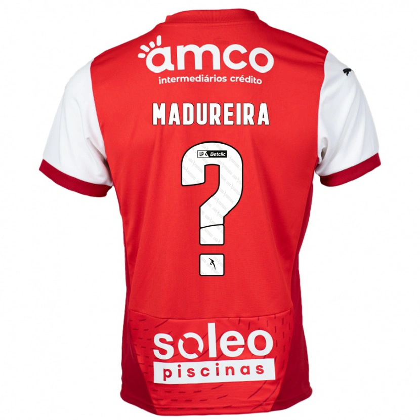 Danxen Niño Camiseta João Madureira #0 Rojo Blanco 1ª Equipación 2024/25 La Camisa