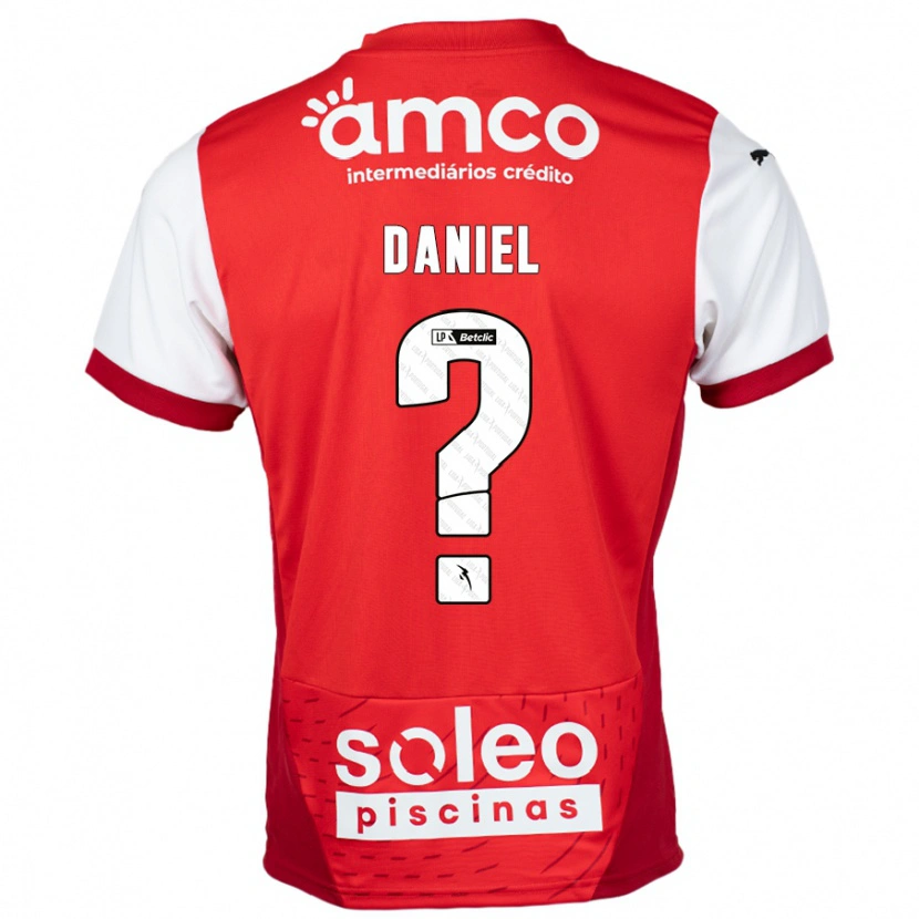 Danxen Niño Camiseta Paulo Daniel #0 Rojo Blanco 1ª Equipación 2024/25 La Camisa