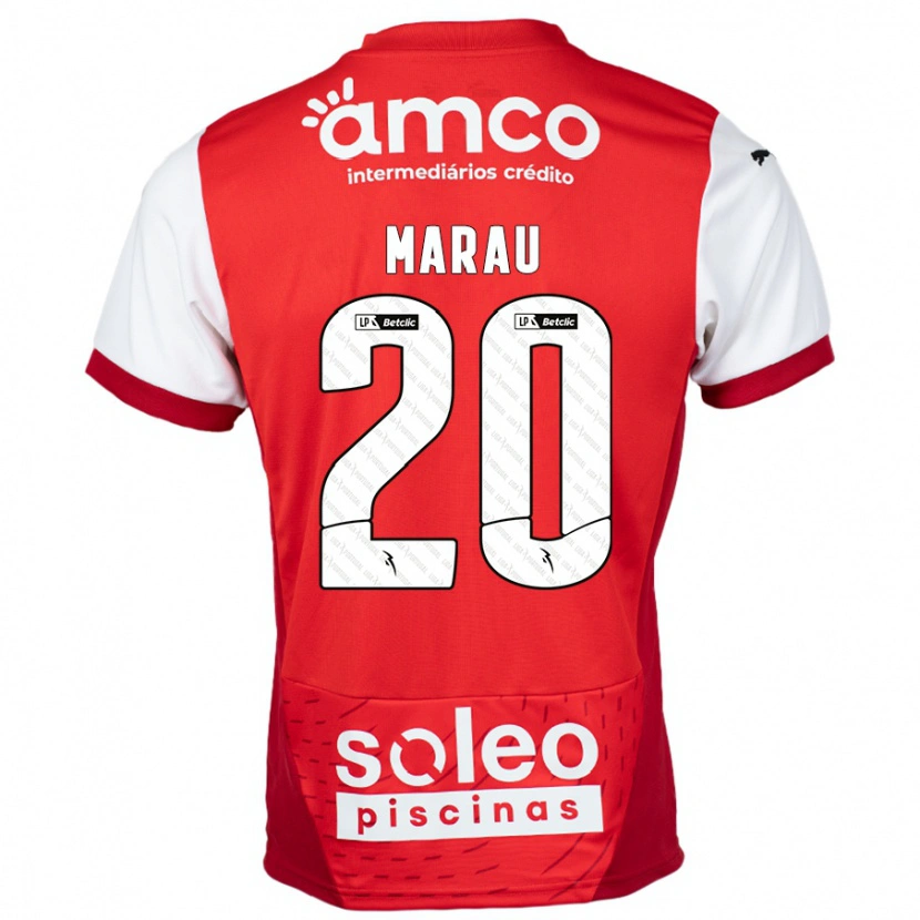 Danxen Niño Camiseta Madalena Marau #20 Rojo Blanco 1ª Equipación 2024/25 La Camisa