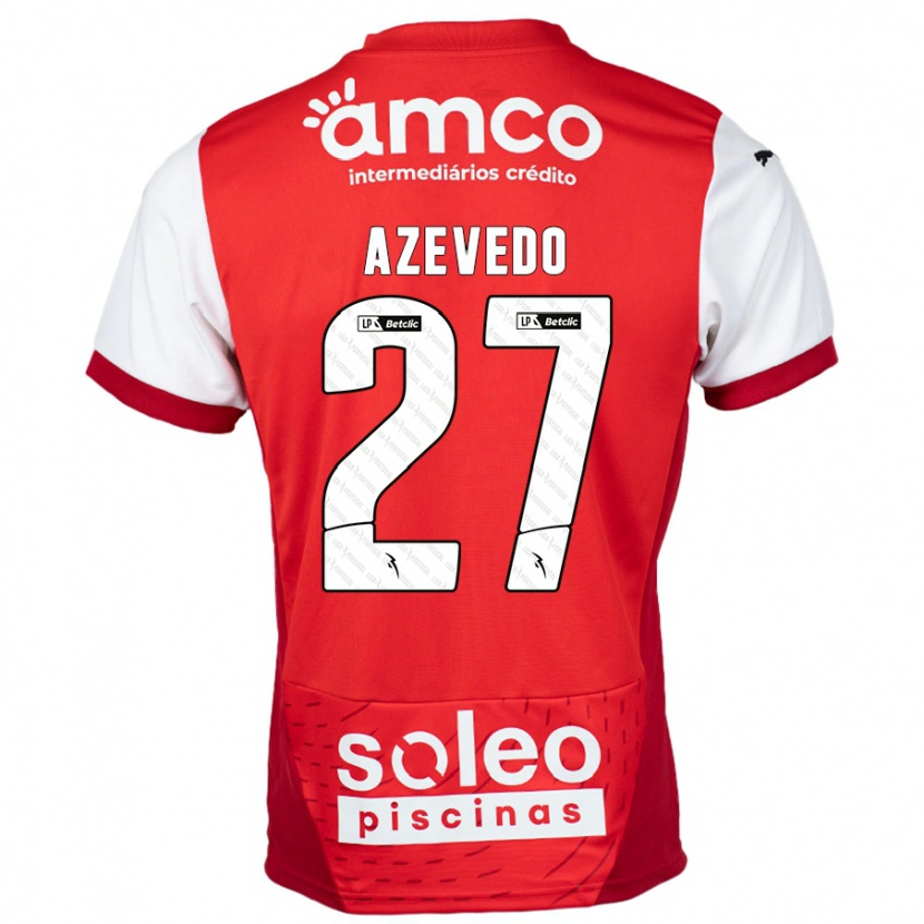 Danxen Niño Camiseta Mariana Azevedo #27 Rojo Blanco 1ª Equipación 2024/25 La Camisa