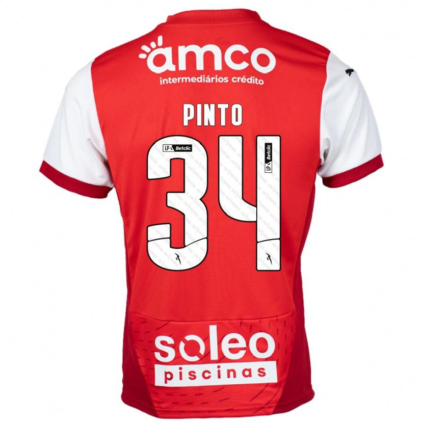 Danxen Niño Camiseta Ana Pinto #34 Rojo Blanco 1ª Equipación 2024/25 La Camisa