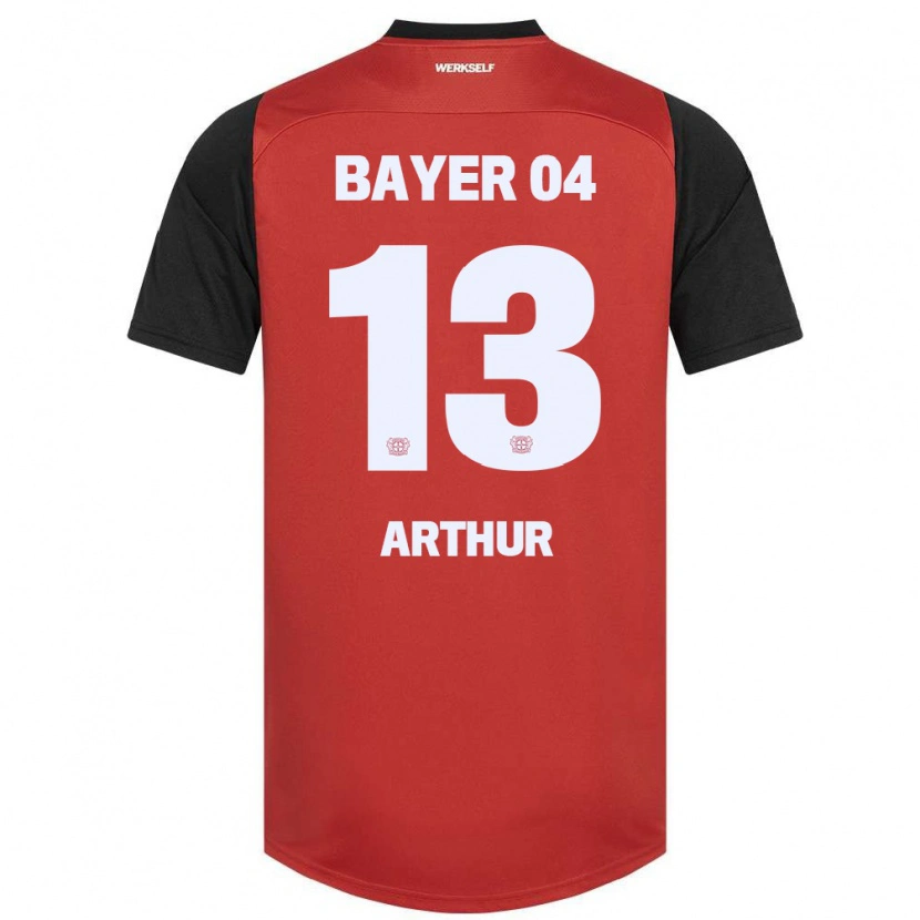 Danxen Niño Camiseta Arthur #13 Rojo Negro 1ª Equipación 2024/25 La Camisa