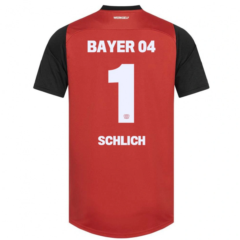 Danxen Niño Camiseta Jesper Schlich #1 Rojo Negro 1ª Equipación 2024/25 La Camisa