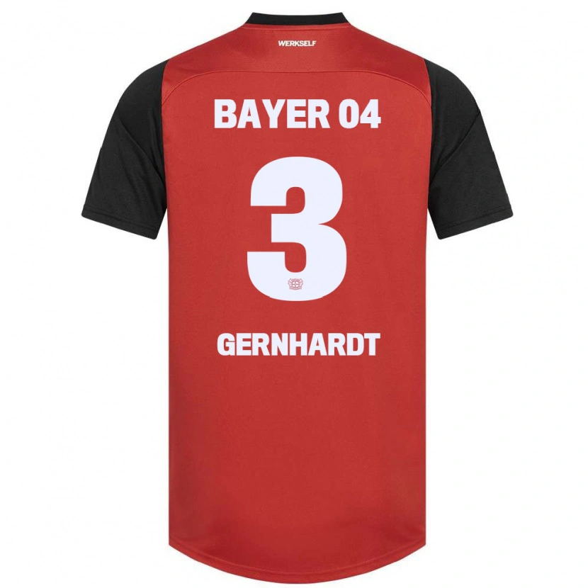 Danxen Niño Camiseta Nils Gernhardt #3 Rojo Negro 1ª Equipación 2024/25 La Camisa