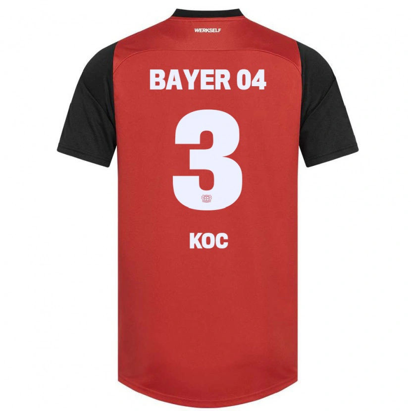 Danxen Niño Camiseta Halil Koc #3 Rojo Negro 1ª Equipación 2024/25 La Camisa