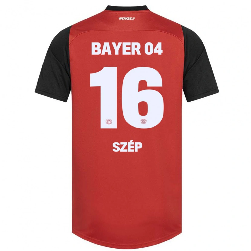 Danxen Niño Camiseta Márton Szép #16 Rojo Negro 1ª Equipación 2024/25 La Camisa