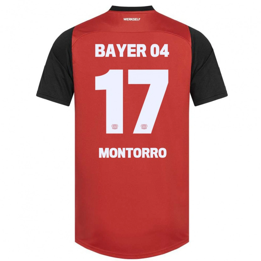 Danxen Niño Camiseta Josuè Montorro #17 Rojo Negro 1ª Equipación 2024/25 La Camisa