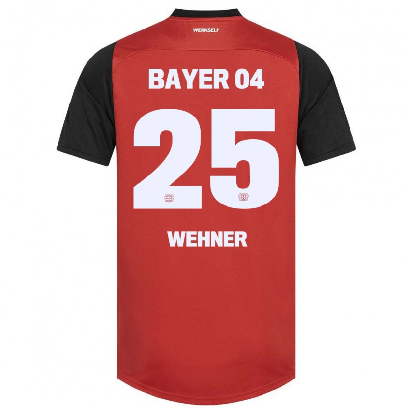 Danxen Niño Camiseta Luca Wehner #25 Rojo Negro 1ª Equipación 2024/25 La Camisa