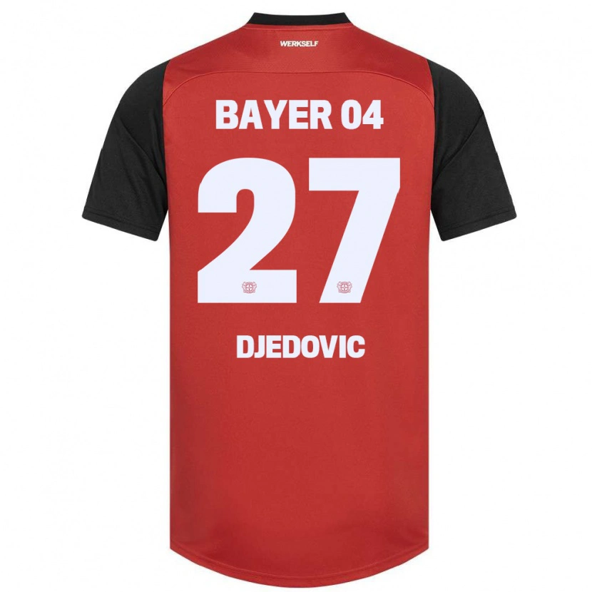 Danxen Niño Camiseta Seldin Djedovic #27 Rojo Negro 1ª Equipación 2024/25 La Camisa