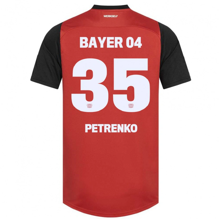 Danxen Niño Camiseta Oleksandr Petrenko #35 Rojo Negro 1ª Equipación 2024/25 La Camisa