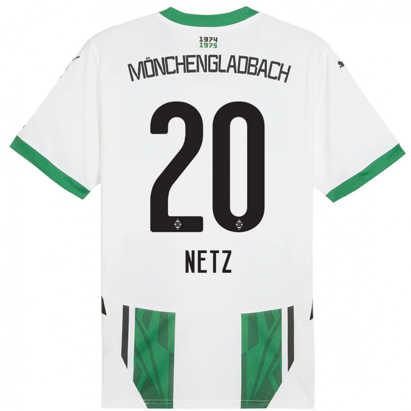 Danxen Niño Camiseta Luca Netz #20 Blanco Verde 1ª Equipación 2024/25 La Camisa