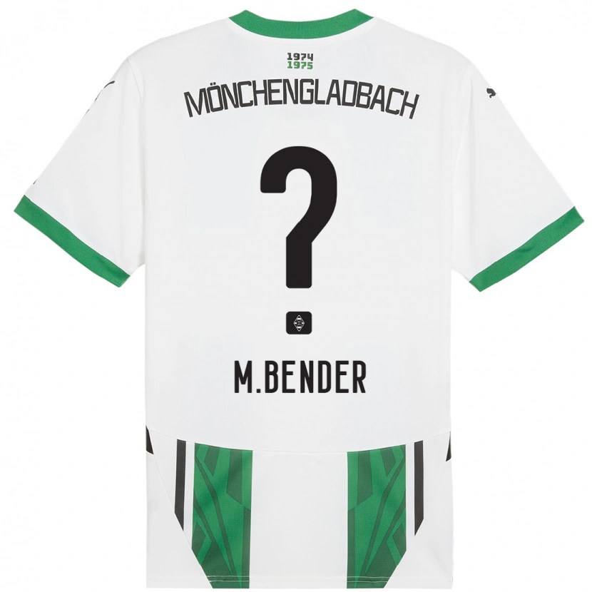 Danxen Niño Camiseta Maurice Bender #0 Blanco Verde 1ª Equipación 2024/25 La Camisa