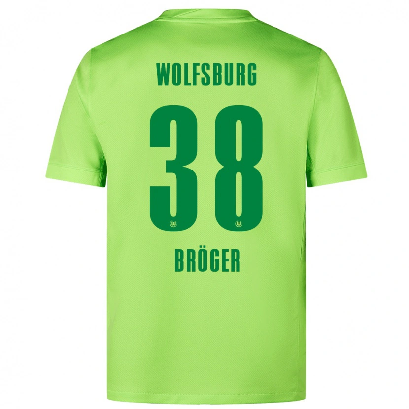 Danxen Niño Camiseta Bennit Bröger #38 Verde Fluorescente 1ª Equipación 2024/25 La Camisa