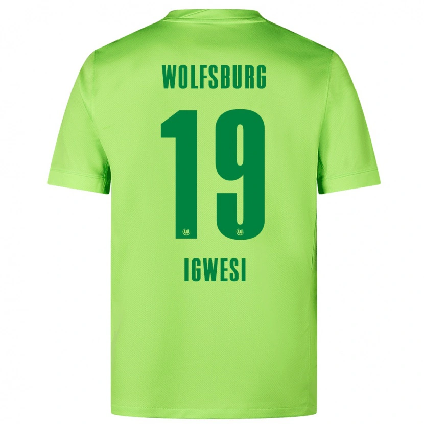 Danxen Niño Camiseta Tyrese Igwesi #19 Verde Fluorescente 1ª Equipación 2024/25 La Camisa