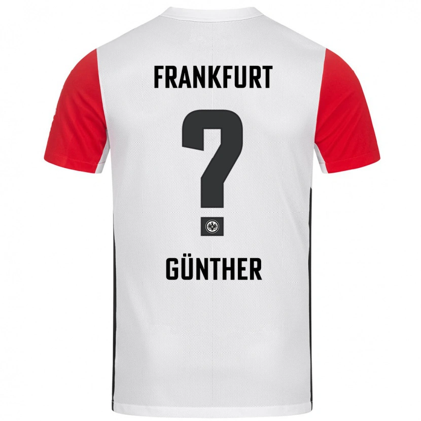 Danxen Niño Camiseta Aaron Günther #0 Blanco Rojo 1ª Equipación 2024/25 La Camisa