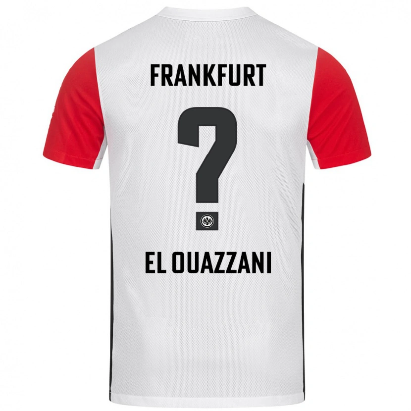 Danxen Niño Camiseta Nadir El Ouazzani #0 Blanco Rojo 1ª Equipación 2024/25 La Camisa