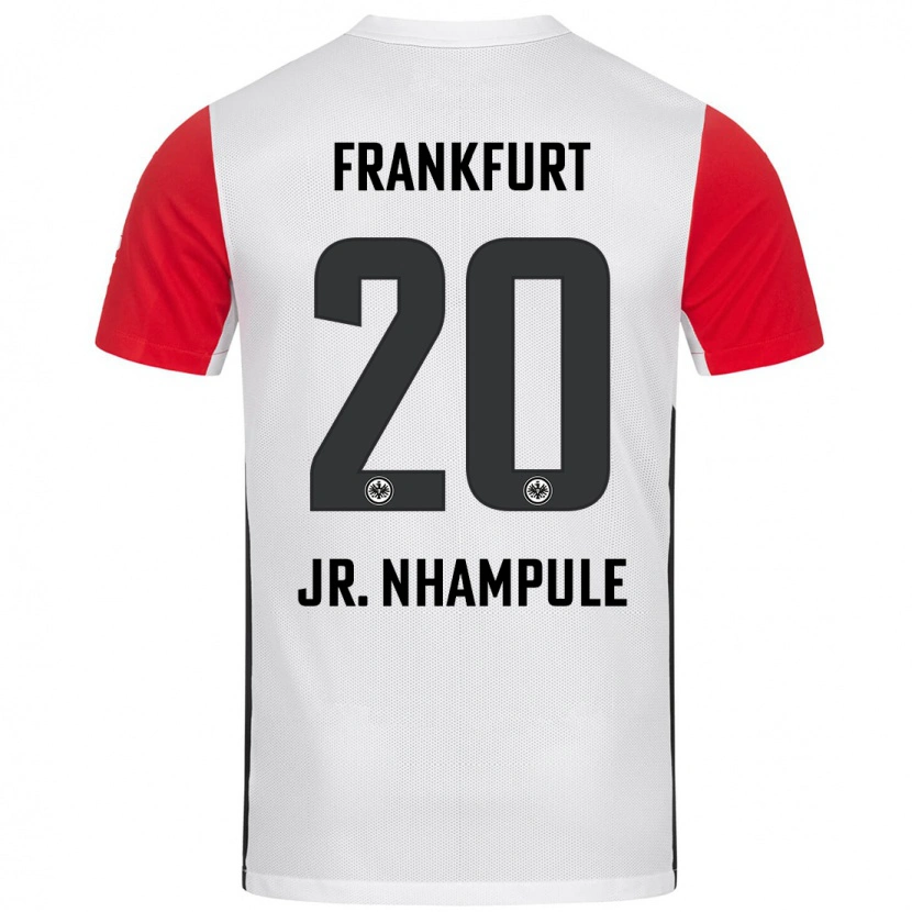 Danxen Niño Camiseta Antonio Junior Nhampule #20 Blanco Rojo 1ª Equipación 2024/25 La Camisa