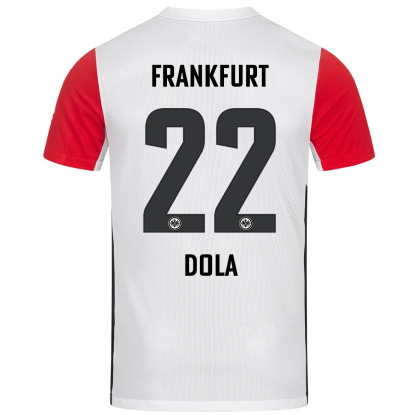 Danxen Niño Camiseta Igor Dola #22 Blanco Rojo 1ª Equipación 2024/25 La Camisa