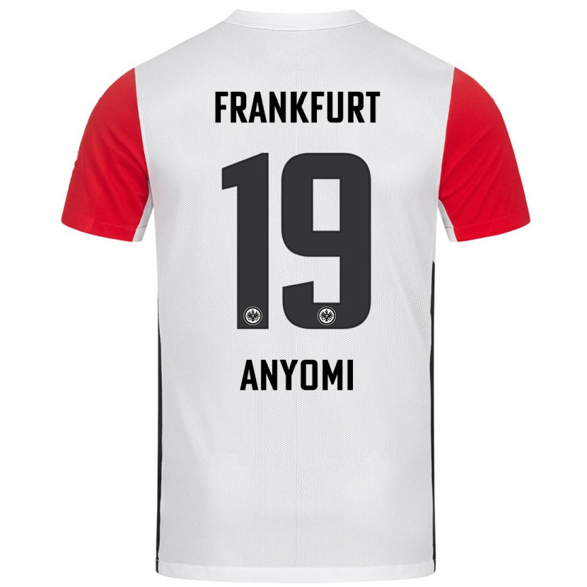 Danxen Niño Camiseta Nicole Anyomi #19 Blanco Rojo 1ª Equipación 2024/25 La Camisa