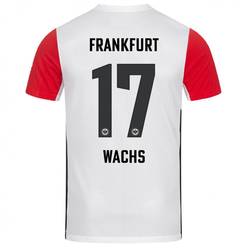 Danxen Niño Camiseta Marc Wachs #17 Blanco Rojo 1ª Equipación 2024/25 La Camisa