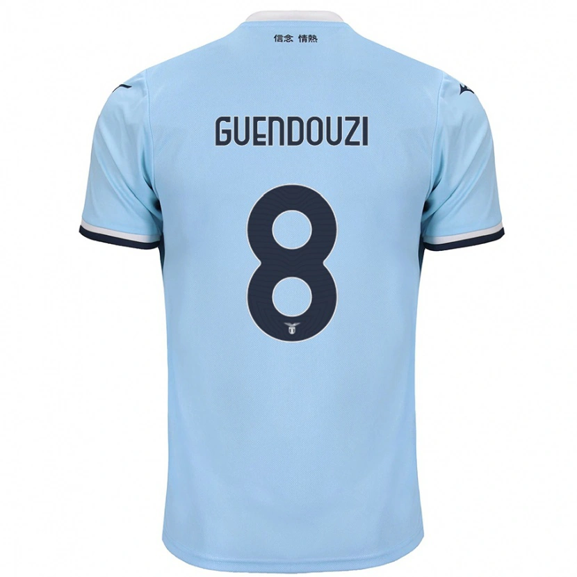 Danxen Niño Camiseta Mattéo Guendouzi #8 Azul 1ª Equipación 2024/25 La Camisa