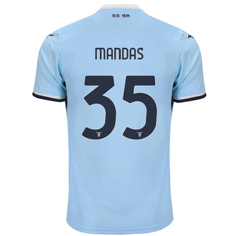 Danxen Niño Camiseta Christos Mandas #35 Azul 1ª Equipación 2024/25 La Camisa