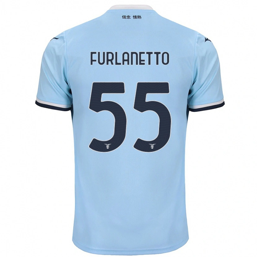 Danxen Niño Camiseta Alessio Furlanetto #55 Azul 1ª Equipación 2024/25 La Camisa