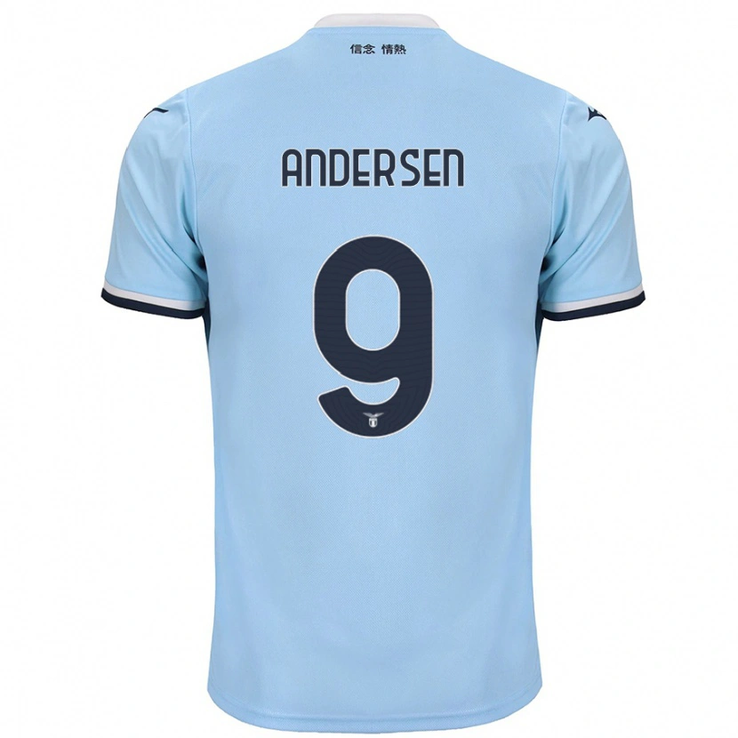 Danxen Niño Camiseta Signe Holt Andersen #9 Azul 1ª Equipación 2024/25 La Camisa