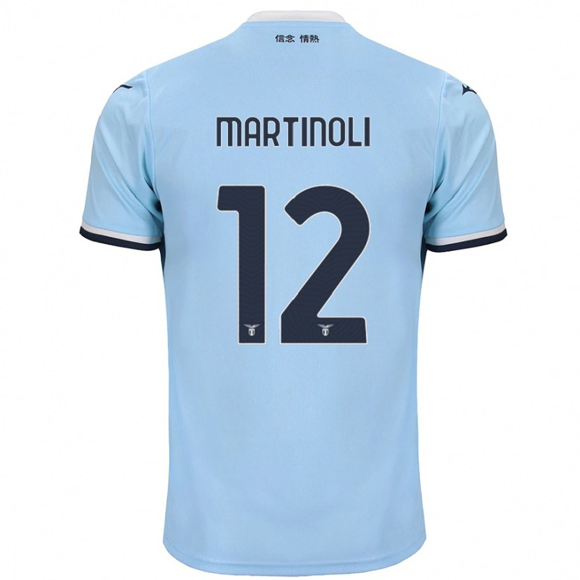 Danxen Niño Camiseta Elettra Martinoli #12 Azul 1ª Equipación 2024/25 La Camisa