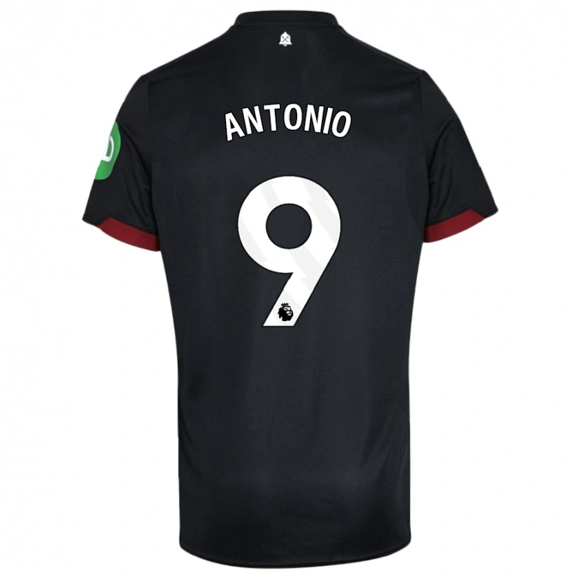 Danxen Niño Camiseta Michail Antonio #9 Negro Blanco 2ª Equipación 2024/25 La Camisa