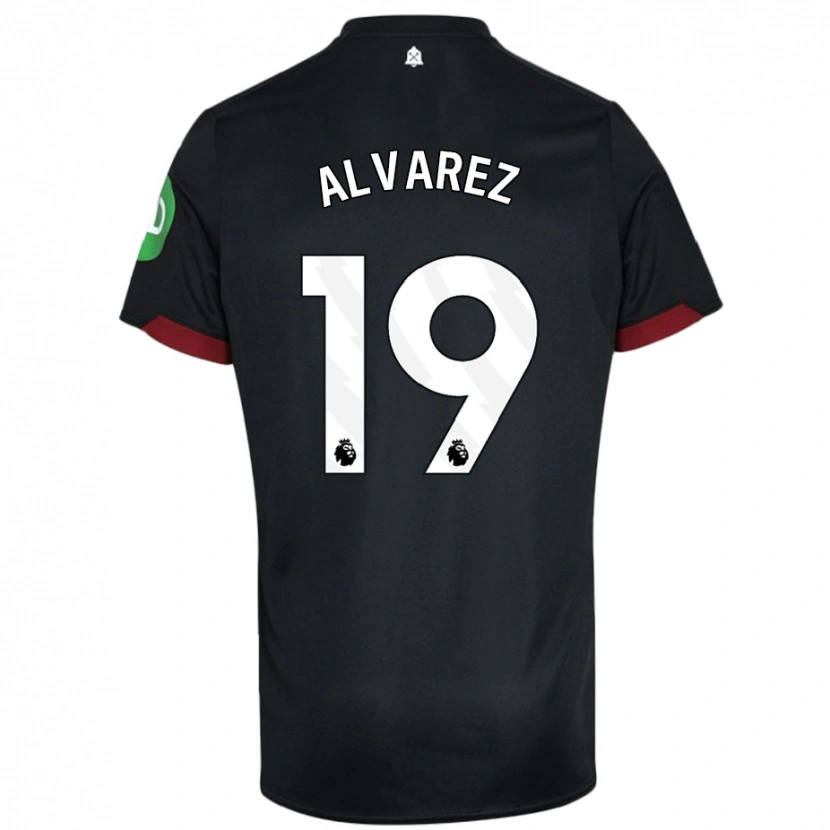 Danxen Niño Camiseta Edson Álvarez #19 Negro Blanco 2ª Equipación 2024/25 La Camisa