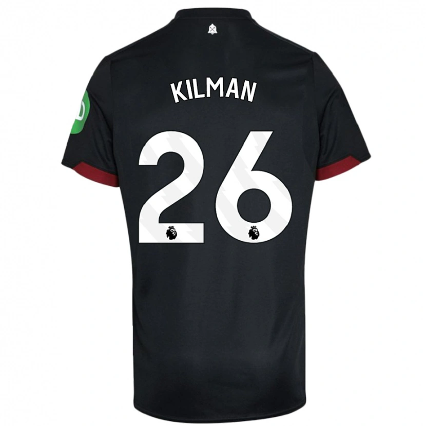 Danxen Niño Camiseta Max Kilman #26 Negro Blanco 2ª Equipación 2024/25 La Camisa