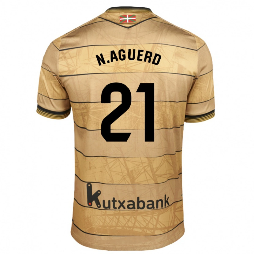 Danxen Niño Camiseta Nayef Aguerd #21 Negro Blanco 2ª Equipación 2024/25 La Camisa