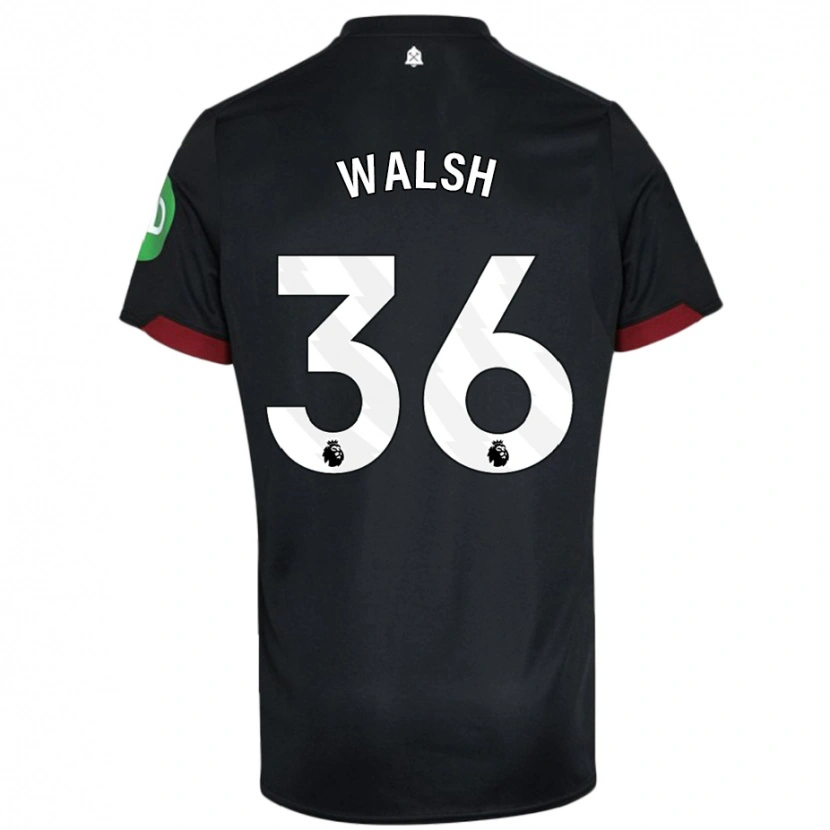 Danxen Niño Camiseta Soraya Walsh #36 Negro Blanco 2ª Equipación 2024/25 La Camisa