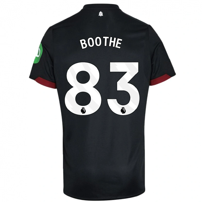 Danxen Niño Camiseta Sebastian Boothe #83 Negro Blanco 2ª Equipación 2024/25 La Camisa