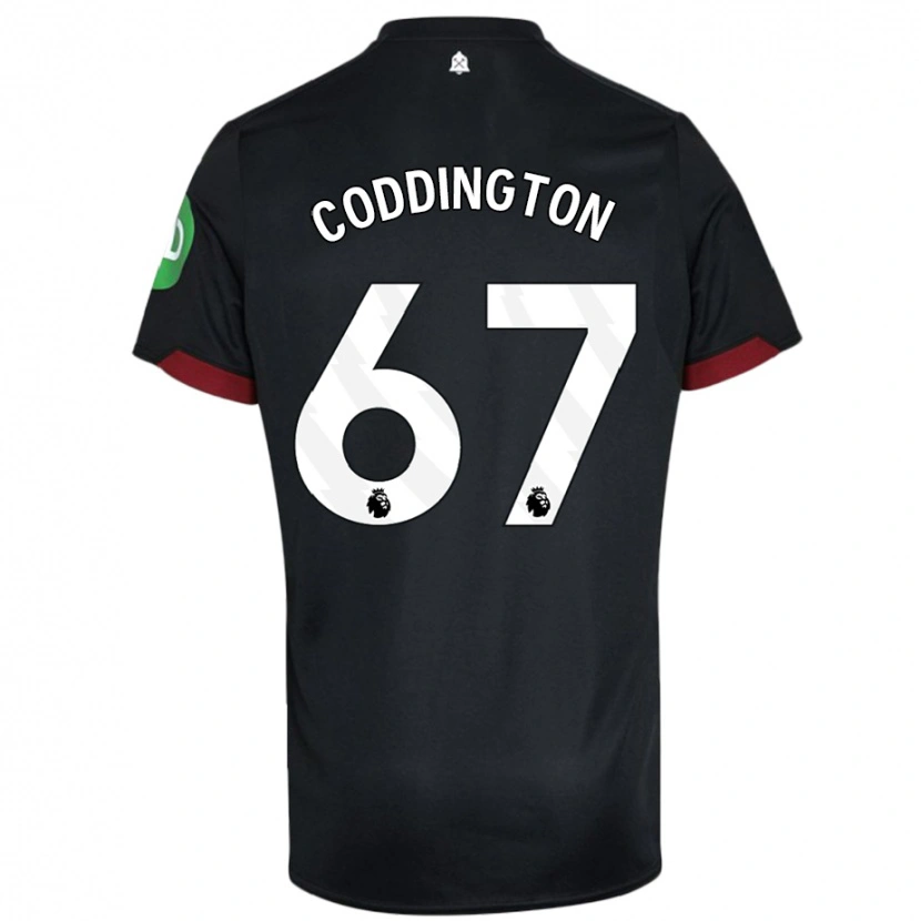 Danxen Niño Camiseta Remy Coddington #67 Negro Blanco 2ª Equipación 2024/25 La Camisa