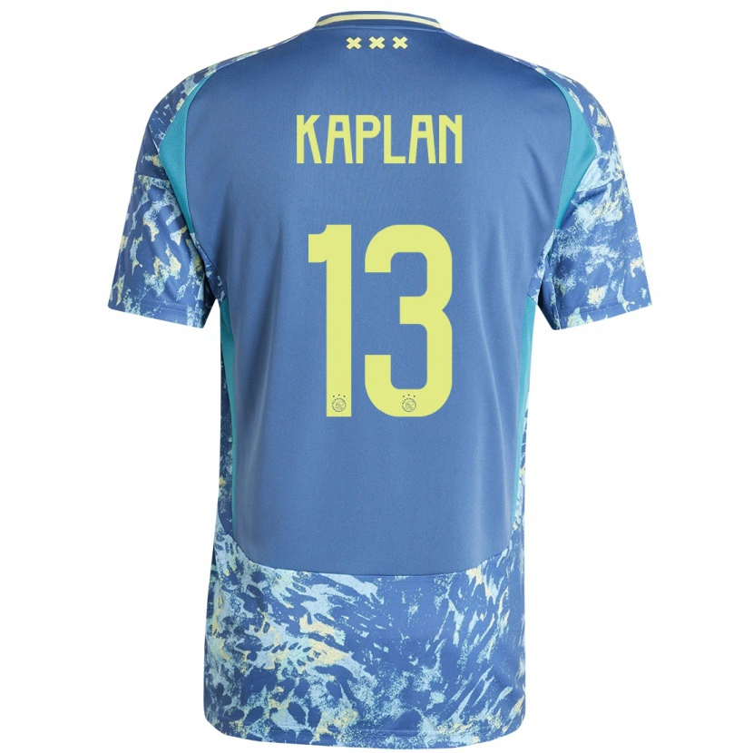 Danxen Niño Camiseta Ahmetcan Kaplan #13 Gris Azul Amarillo 2ª Equipación 2024/25 La Camisa