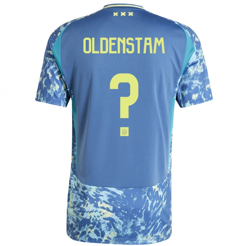 Danxen Niño Camiseta Lyfe Oldenstam #0 Gris Azul Amarillo 2ª Equipación 2024/25 La Camisa