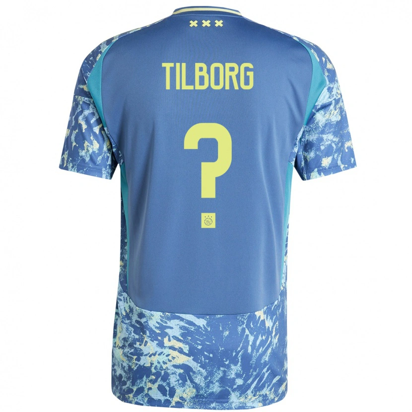 Danxen Niño Camiseta Sesynijo Tilborg #0 Gris Azul Amarillo 2ª Equipación 2024/25 La Camisa