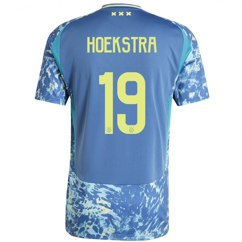 Danxen Niño Camiseta Tiny Hoekstra #19 Gris Azul Amarillo 2ª Equipación 2024/25 La Camisa