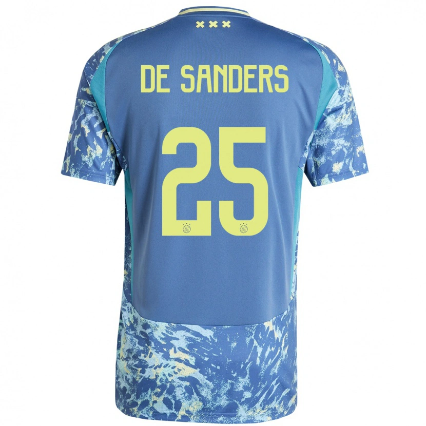 Danxen Niño Camiseta Kay-Lee De Sanders #25 Gris Azul Amarillo 2ª Equipación 2024/25 La Camisa