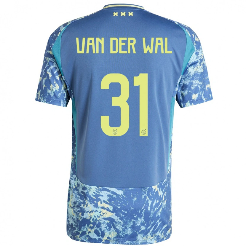 Danxen Niño Camiseta Dionne Van Der Wal #31 Gris Azul Amarillo 2ª Equipación 2024/25 La Camisa