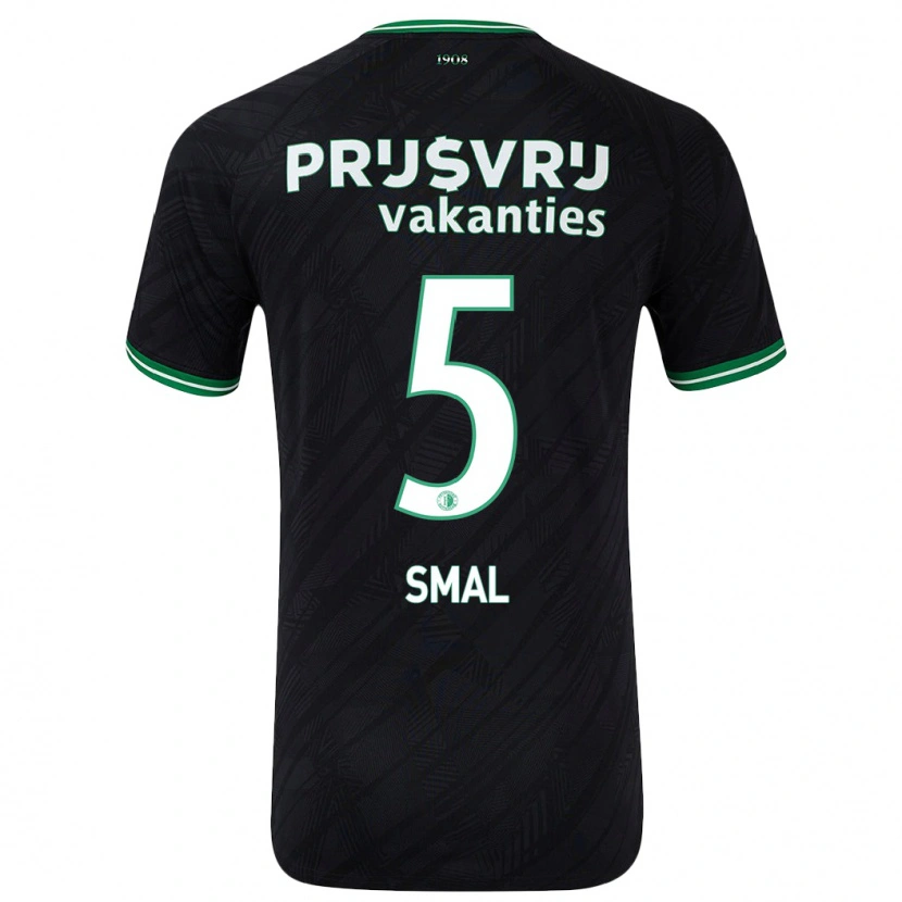 Danxen Niño Camiseta Gijs Smal #5 Negro Verde 2ª Equipación 2024/25 La Camisa