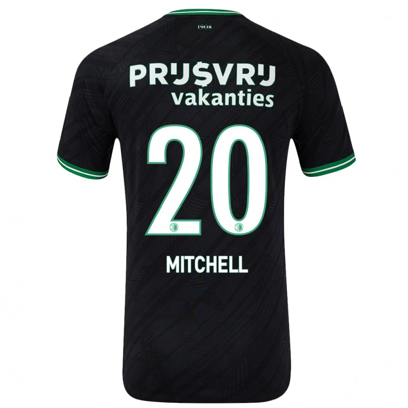 Danxen Niño Camiseta Jeyland Mitchell #20 Negro Verde 2ª Equipación 2024/25 La Camisa